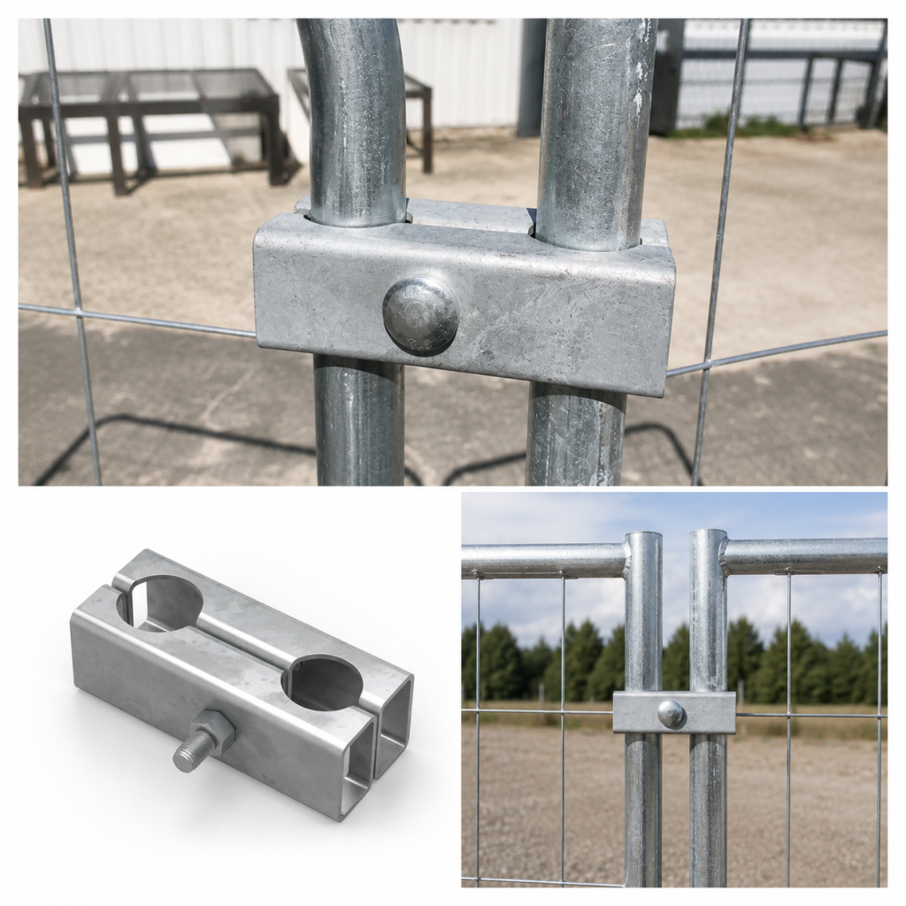 Mobile Zaunanlage Torband STANDARD — verzinktes Torband für mobile Tore