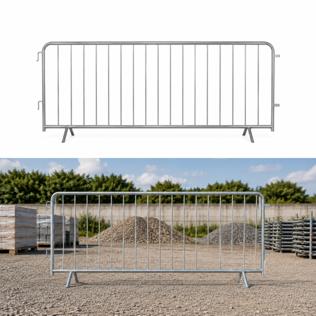 Mobile Absperrung verzinkt 2600 x 1100 mm für Baustellen und Events