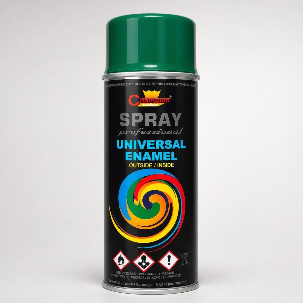 Farbspray RAL6005 Gruen 400 ml fuer Gabionyzaun und Metallzaun